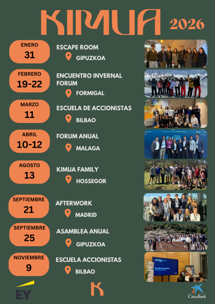 2026 Kimua calendario actividades 2